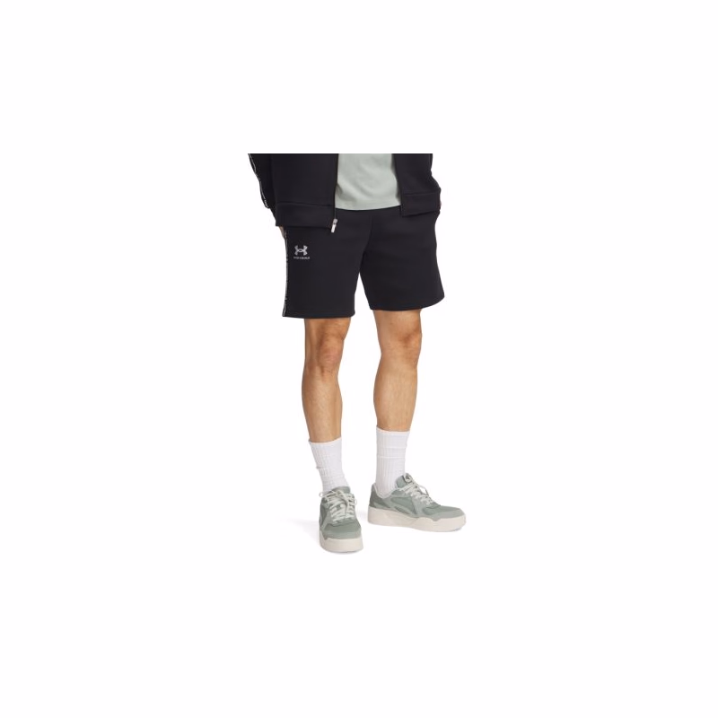 Pánske teplákové kraťasy UNDER ARMOUR UA Icon Fleece Short Taping-BLK