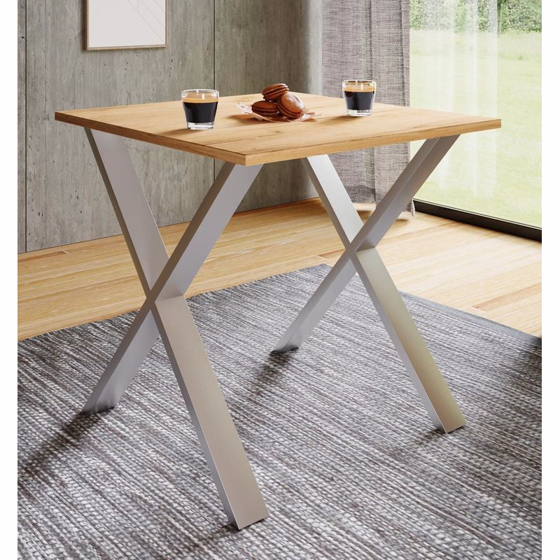 Jedálenský stôl Xona 80x50 X-nohy, medový dub