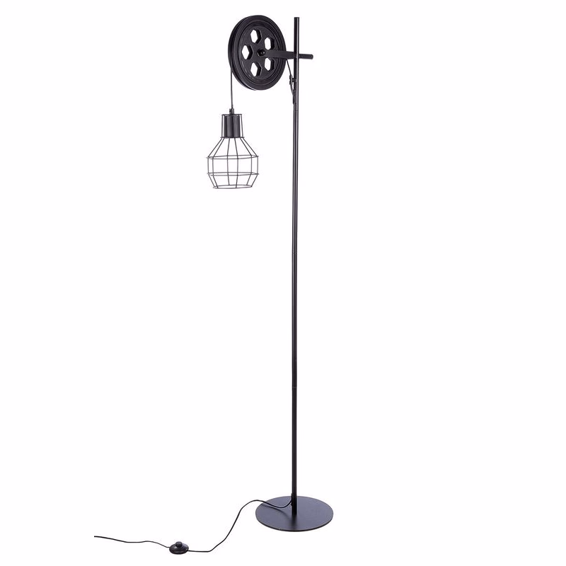 Stojacia lampa "Cage" čierna metalíza