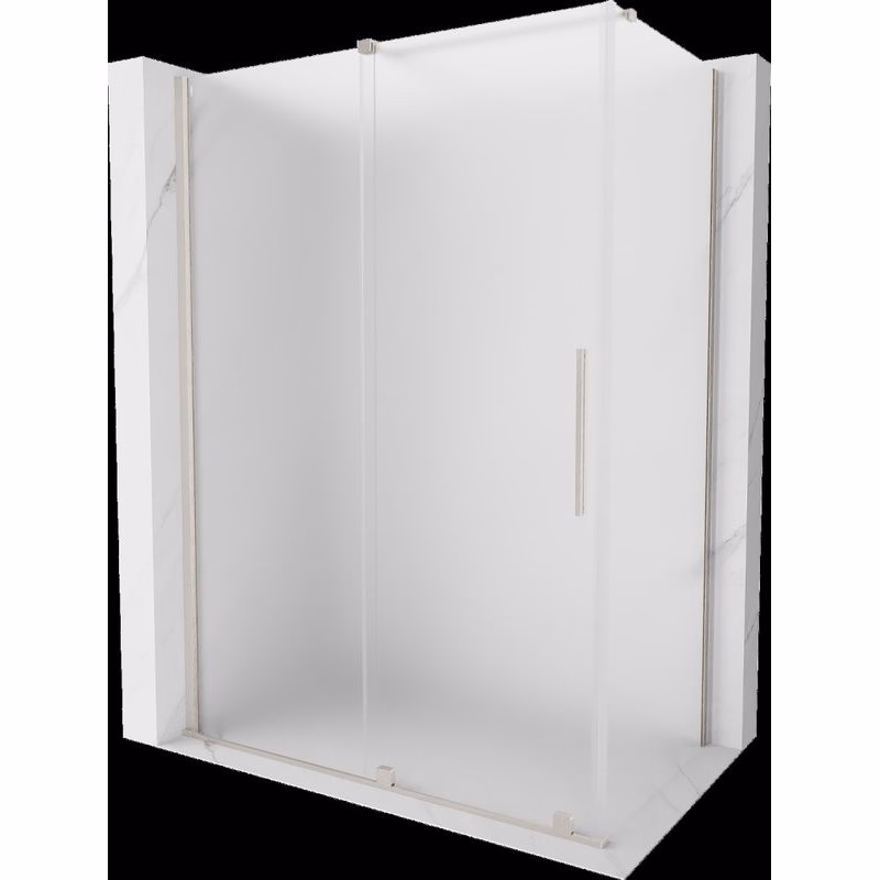 MEXEN/S - Velár sprchovací kút, posuvné dvere 150 x 80, dekor, nikel kartáčovaný 871-150-080-31-97