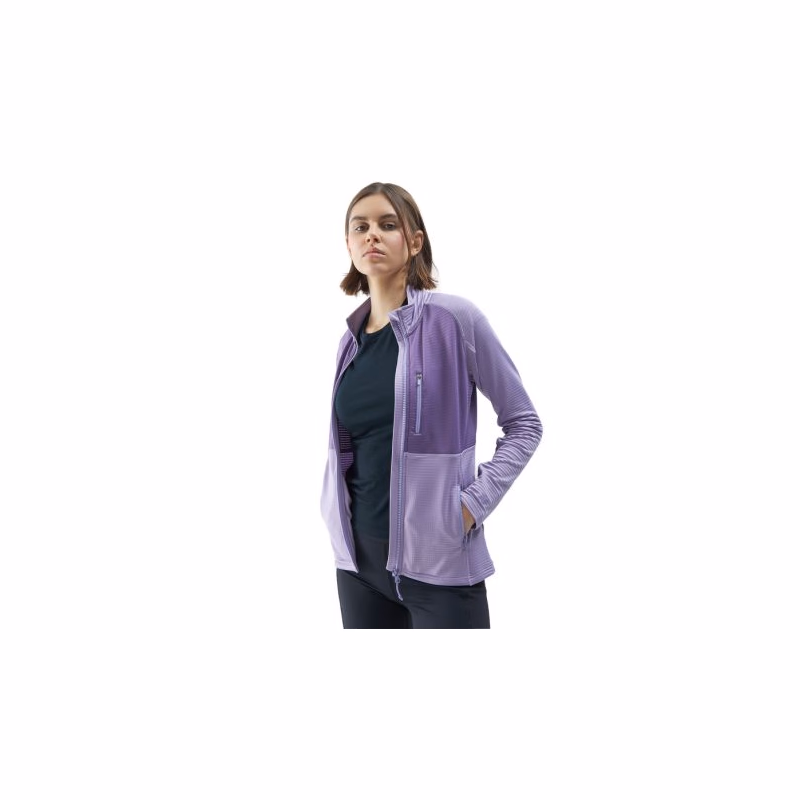 Dámska turistická mikina so zipsom 4F SWEATSHIRT FNK-4FWSS24TFSWF316-52S-LIGHT VIOLET