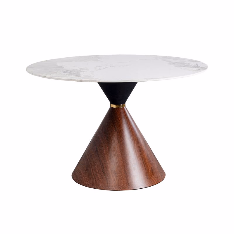 Cono Ceramic jedálenský stôl bielo-hnedý  Ø120 cm
