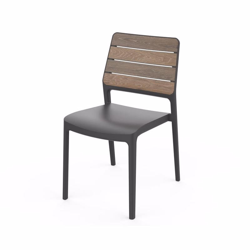KETER Záhradná stolička DEPORTO | walnut / grafit