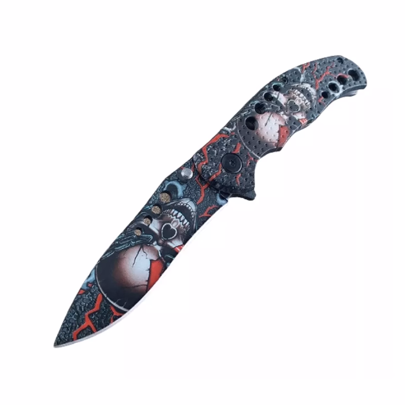 Skladací taktický nôž SKULL 20 cm, Červená