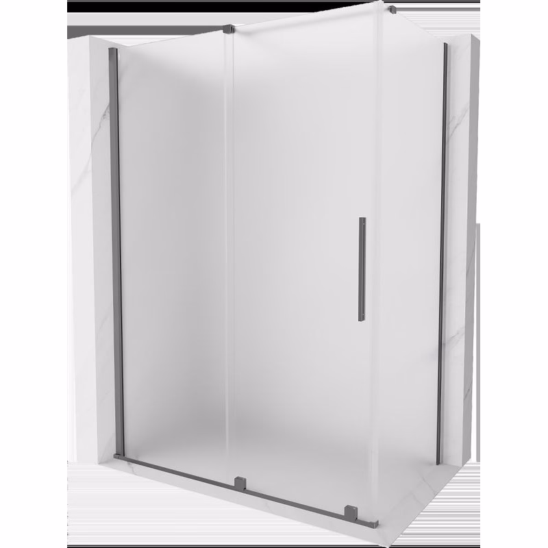 MEXEN/S - Velár sprchovací kút, posuvné dvere 160 x 100, dekor, grafit metal 871-160-100-31-95