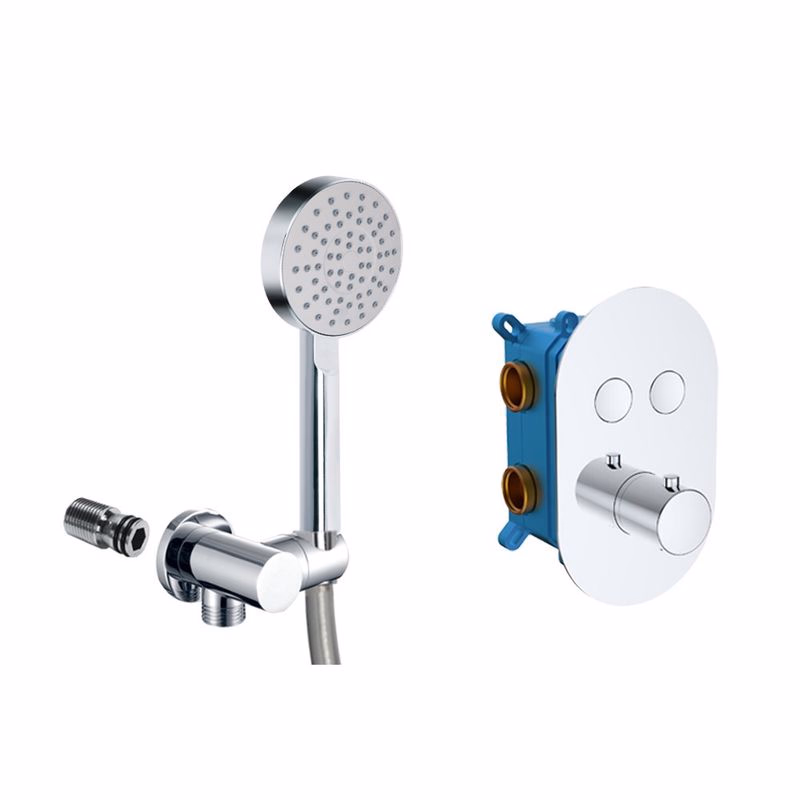 MEREO Mereo Vaňový set s termostatickou podomietkovou tlačidlovou batériou - 2-cestná + sprchový set CB60106TB5