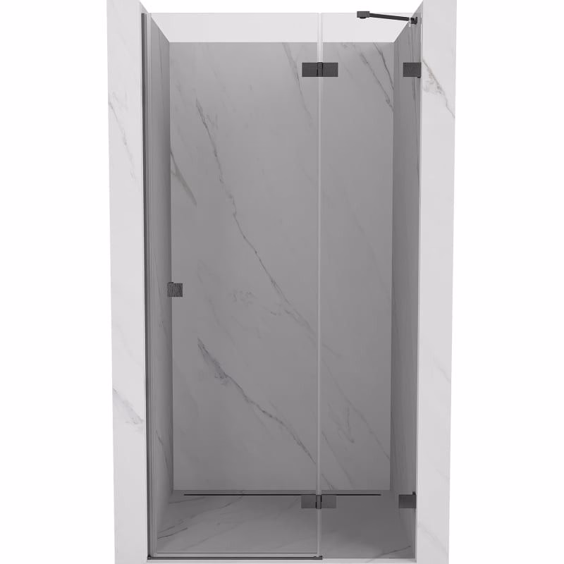 MEXEN/S - Lunar sprchové dvere krídlové pravé 125, transparent, grafit kartáčovaná 834-125-000-66-00-P