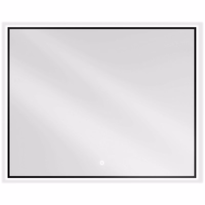 MEXEN - Erma zrkadlo s osvetlením 100 x 80, LED 6000K, čierny rám 9814-100-080-611-70