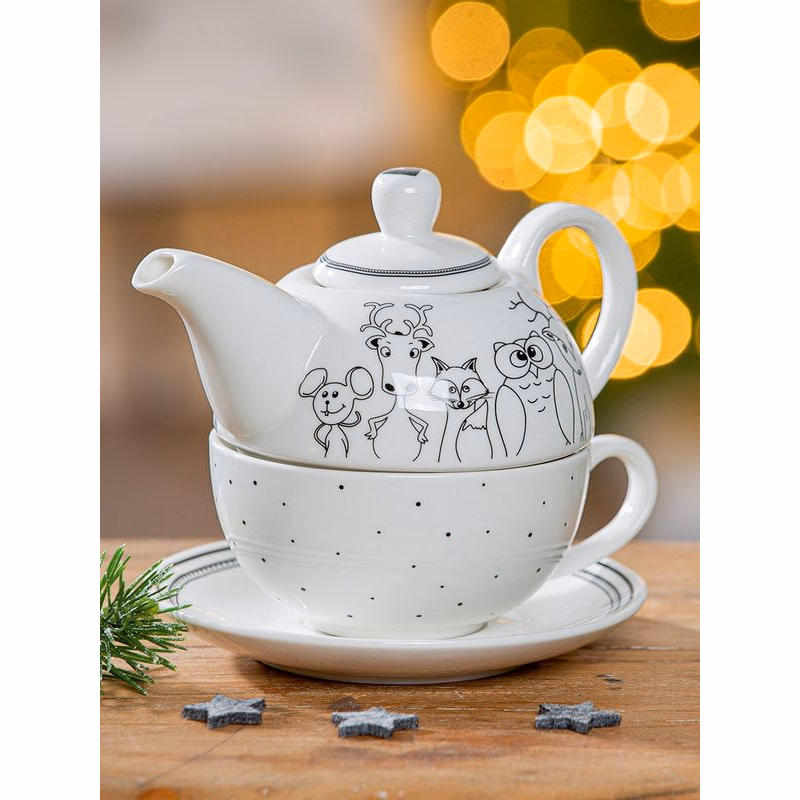 Porcelánová kanvica s bodkami "Waldfreunde"
