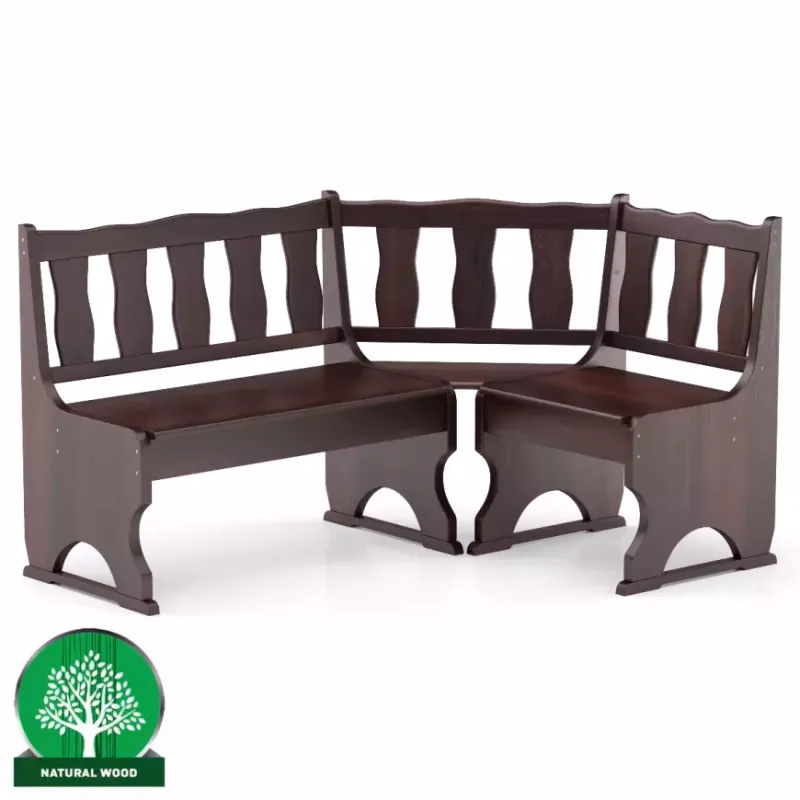 Rohová lavica borovica NR101-150x86x110 orech