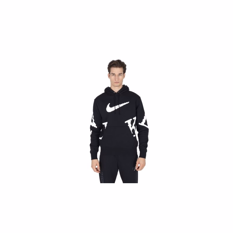 Pánska mikina s kapucňou NIKE M NK CLUB BB GX HDY NEO VAR BLACK WHITE