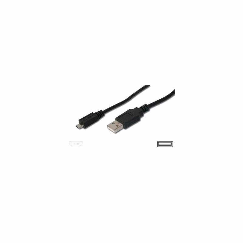 PremiumCord Kábel micro USB 2.0, AB 3m