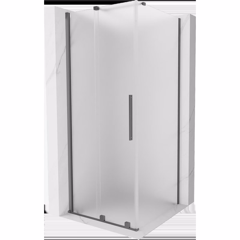 MEXEN/S - Velár sprchovací kút, posuvné dvere 90 x 90, dekor, grafit metal 871-090-090-31-95