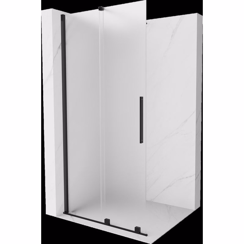 MEXEN/S - Velar Sprchová zástena posuvná Walk-in 120 x 200, dekor 8 mm, čierna 871-120-000-33-70