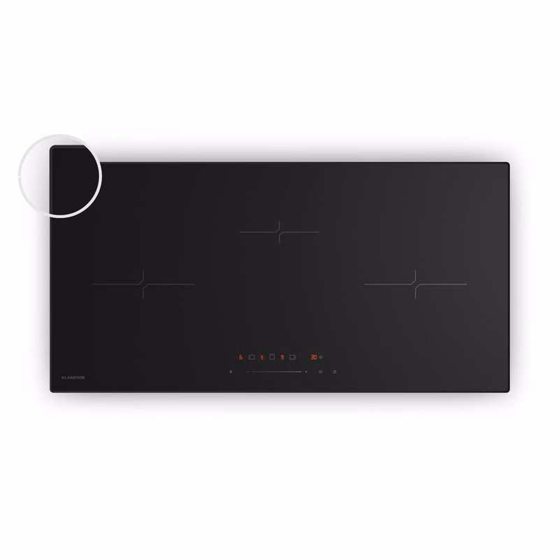 Klarstein Velaire úzka indukčná varná doska, elegantná, minimalistická, výkonná, 3 varné zóny, 5500 W, 80 cm