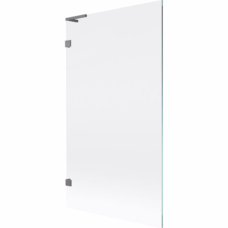 MEXEN/S - Lunar L vaňová zástena FIX 100 x 150, transparent, grafit metal 897L-100-000-95-00