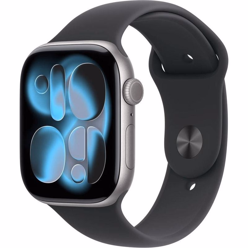 Apple Watch Series 11 GPS 46mm Space Grey Aluminium Case with Black Sport Band - M/L