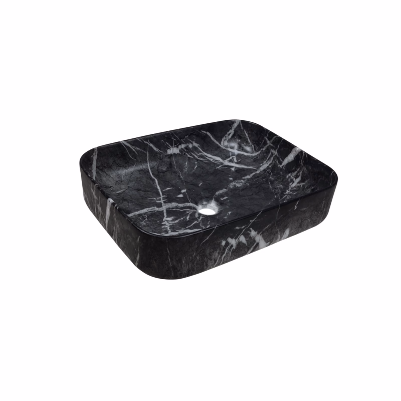 INVENA - Umývadlo na dosku FLORINA TREND 51cm mramor/grafit mat CE-40-723-C