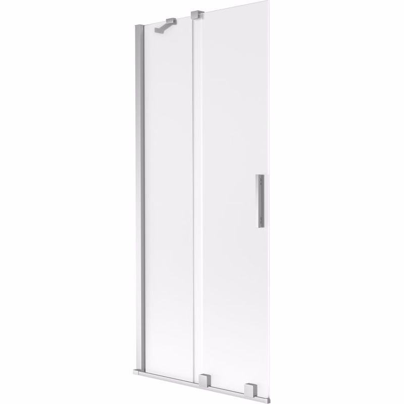 MEXEN/S - Velar dvojkrídlová posuvná vaňová zástena 80 x 150, dekor, chróm 896-080-000-31-01