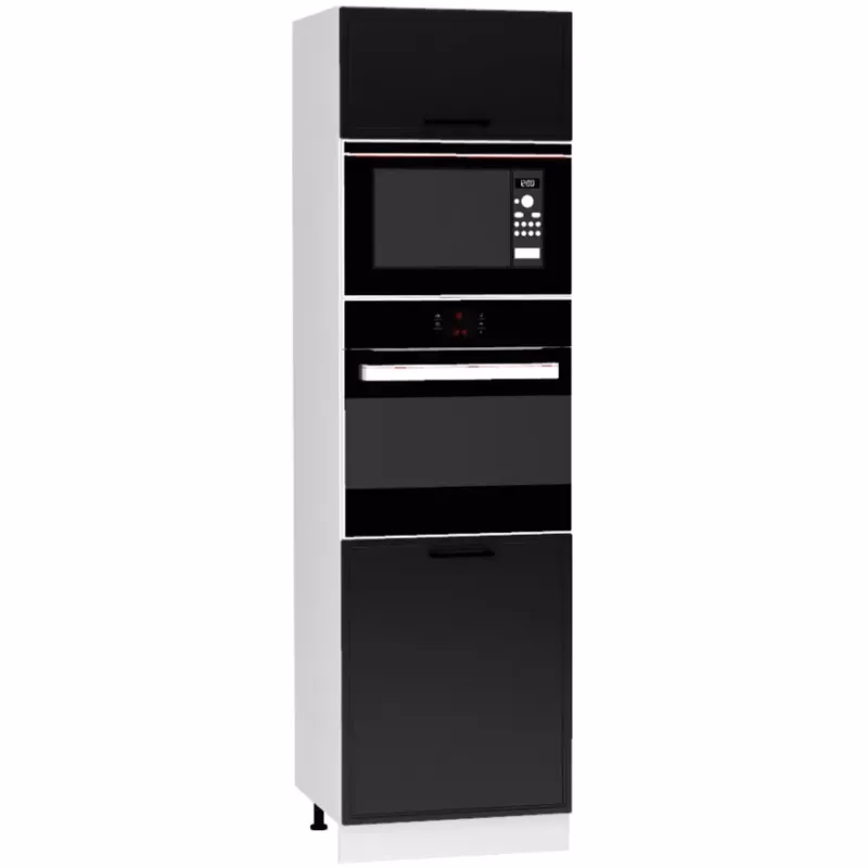 Kuchynská skrinka Emily D60PK MV 2133 PL čierny hrášok