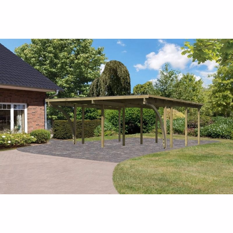 Drevený dvojitý prístrešok / carport ECO 2C Lanitplast