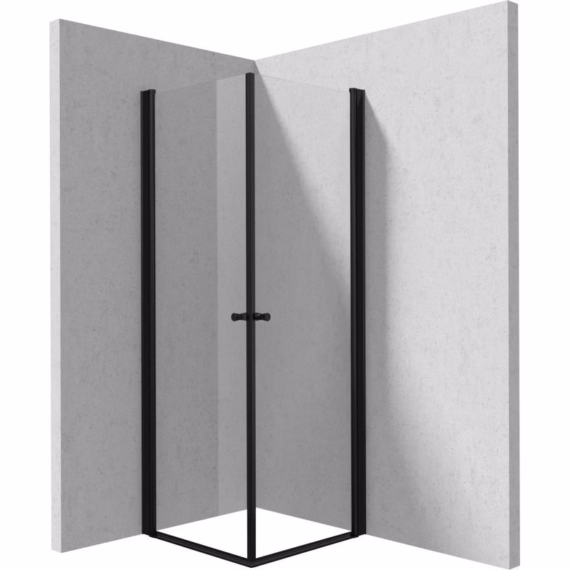 DEANTE - Sprchovací kút Kerria Plus čierna, štvorcová, 90x90 cm KKNNW09W09