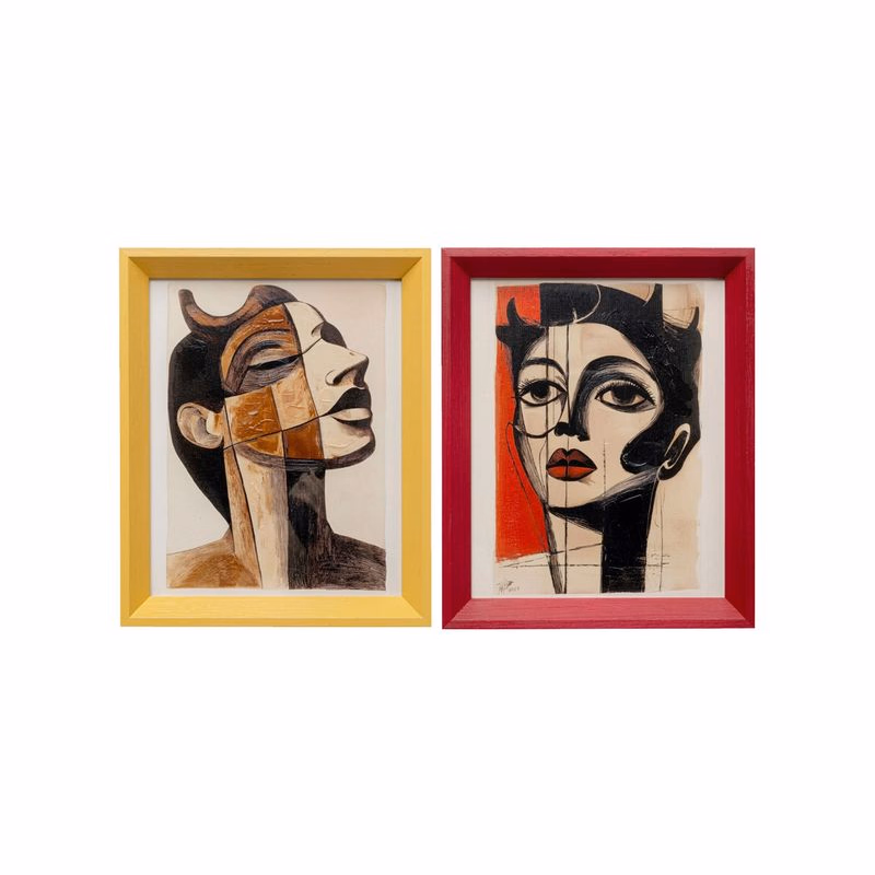 Portrait Modernism set 2 obrazov v ráme 22x27 cm