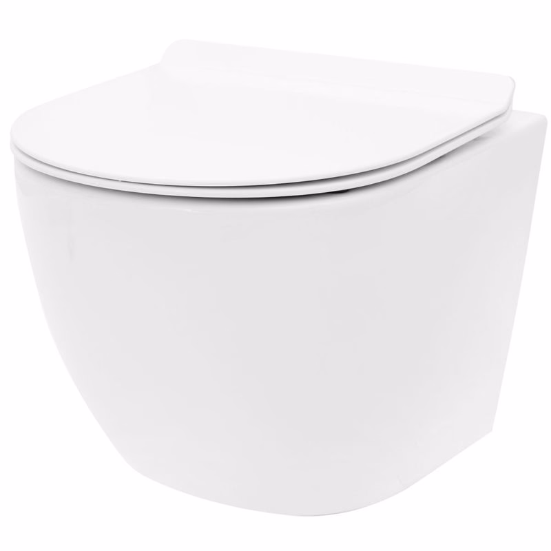 REA - Závesná WC misa vrátane sedátka Carlo Mini Tornado Rimless Slim N REA-C1259