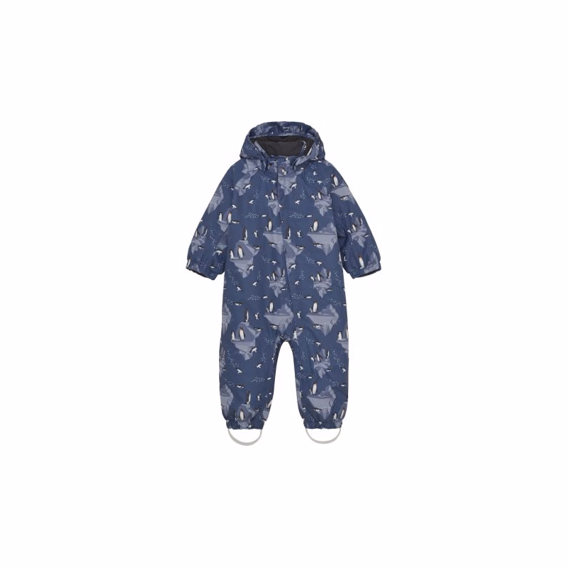 Detský zimný overal COLOR KIDS Coverall - AOP-741593.7150-Vintage Indigo