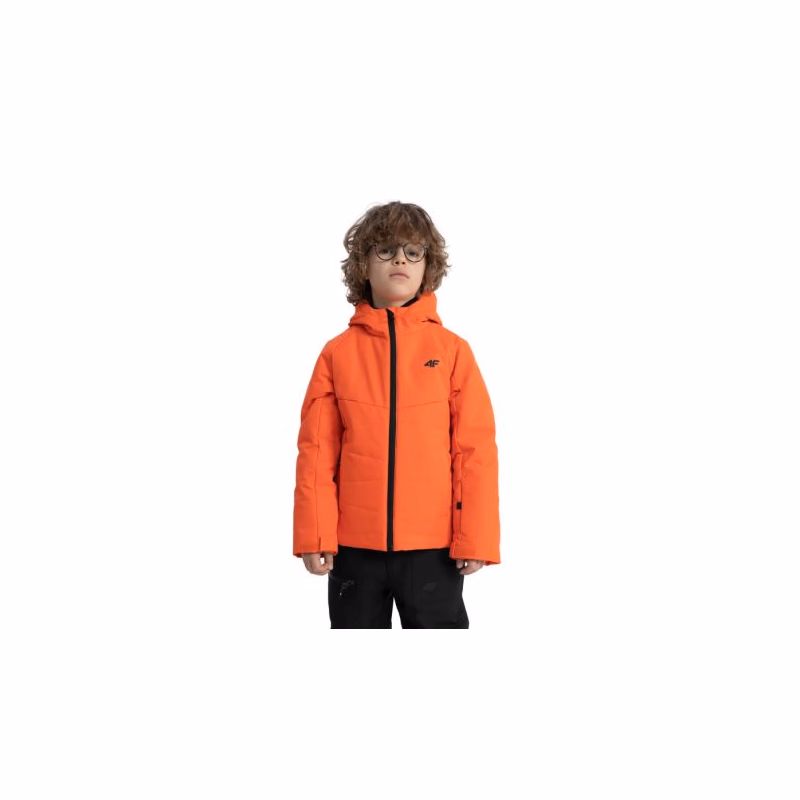 Chlapčenská lyžiarska bunda 4F JUNIOR TECHNICAL JACKET-JAW23TTJAM298-70S-ORANGE
