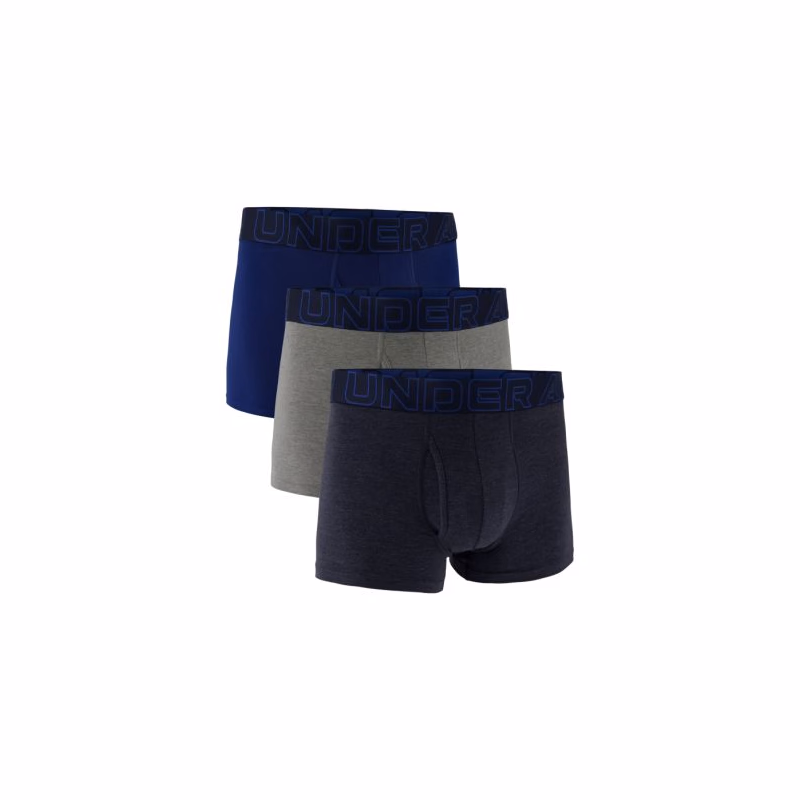 Pánske boxerky UNDER ARMOUR 3 PACK-UA PERFORMANCE COTTON SOLID 3in-BLU