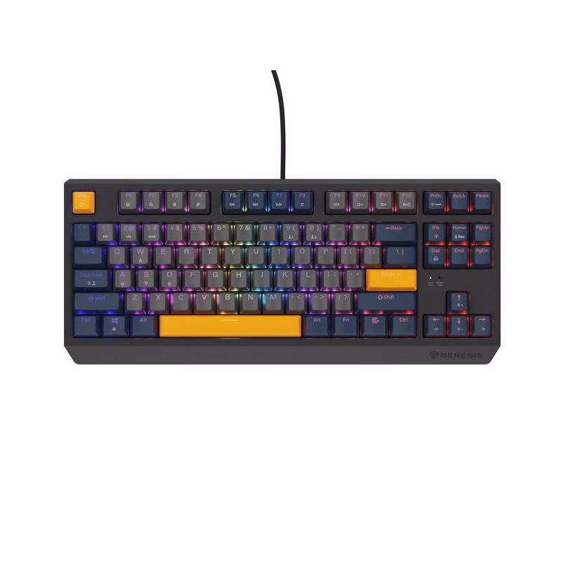 GENESIS herná klávesnica THOR 230/TKL/RGB/Outemu Panda/Drôtová USB/US layout/Naval Blue Negative