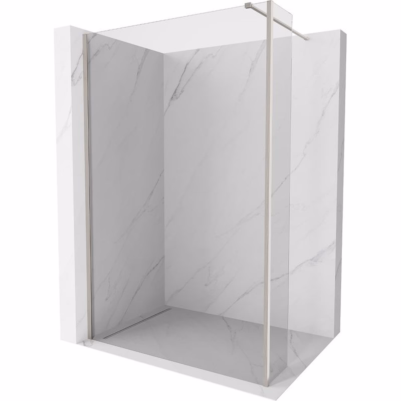 MEXEN/S - Kioto Sprchová zástena WALK-IN 105 x 40, transparent, nikel kefovaná 800-105-212-97-00-040