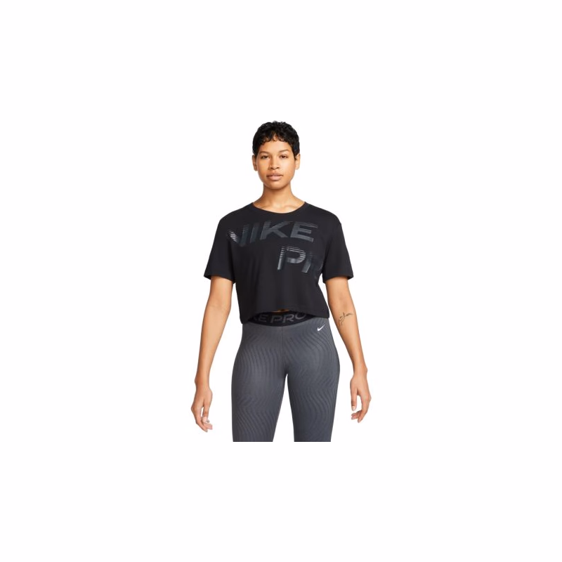 Dámske tréningové tričko s krátkym rukávom NIKE PRO W GRX SS-FQ4985-010-BLACK WHITE