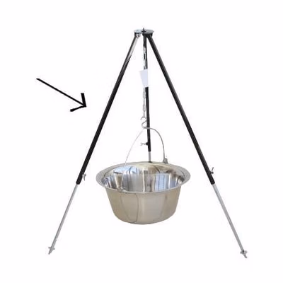Kinekus Trojnožka teleskopická s háčikom, stojan na kotlík, 115cm