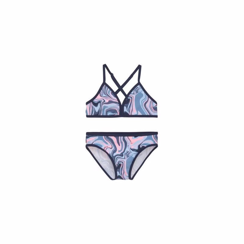 Dievčenské plavky COLOR KIDS Bikini, AOP, cerulean