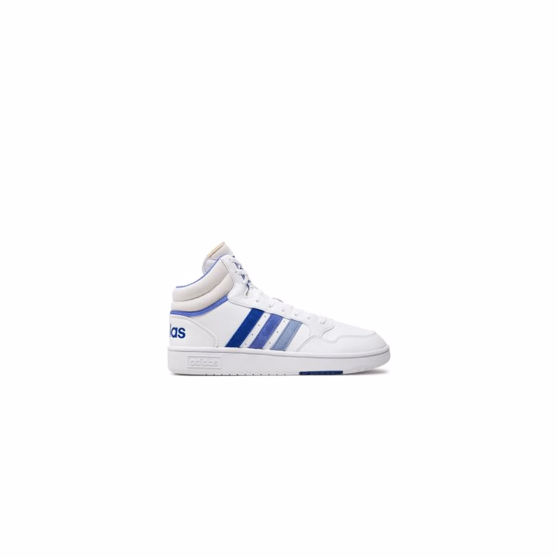 Pánska rekreačná obuv ADIDAS Hoops 3.0 Mid cloud white blue spark semi cobalt blue