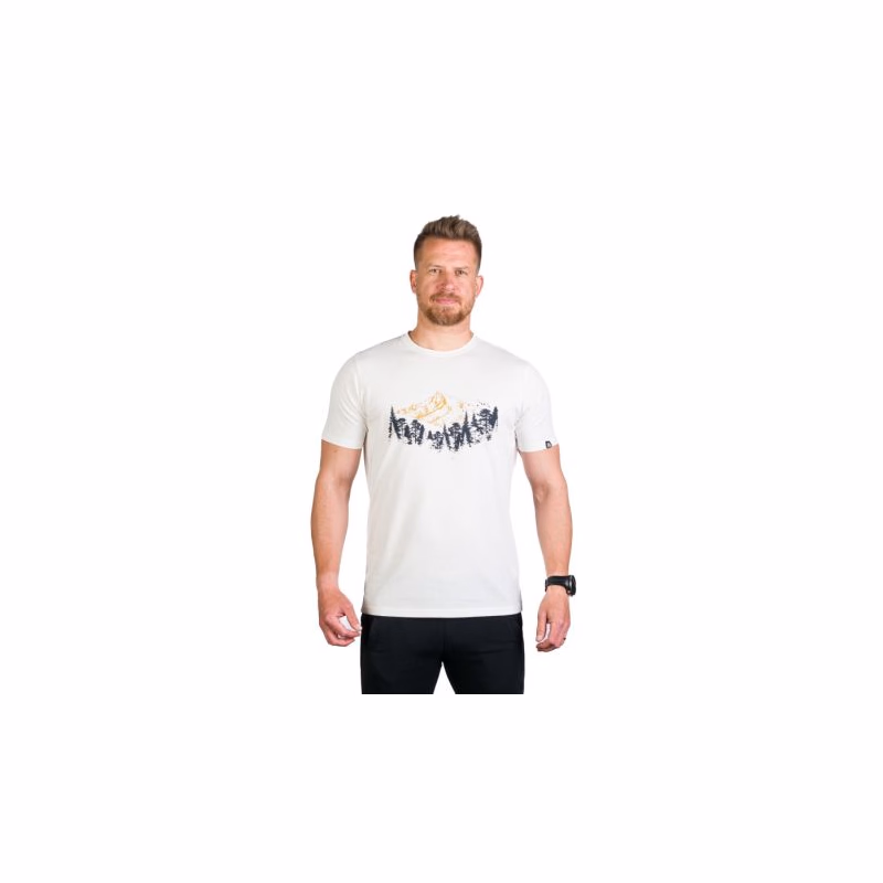 Pánske turistické tričko s krátkym rukávom NORTHFINDER KORY-377-white