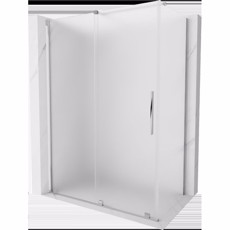 MEXEN/S - Velár sprchovací kút, posuvné dvere 140 x 75, dekor, chróm 871-140-075-31-01