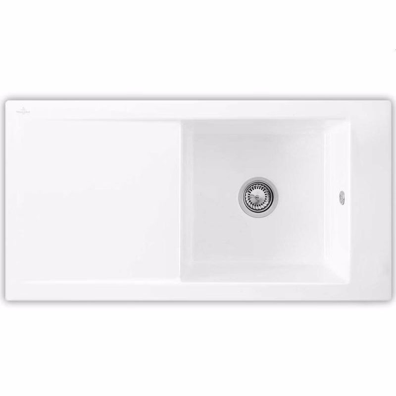 VILLEROY & BOCH VILLEROY & BOCH - Keramický drez Timeline 60 White alpin nástavný 1000 x 510 bez excentra 679001R1