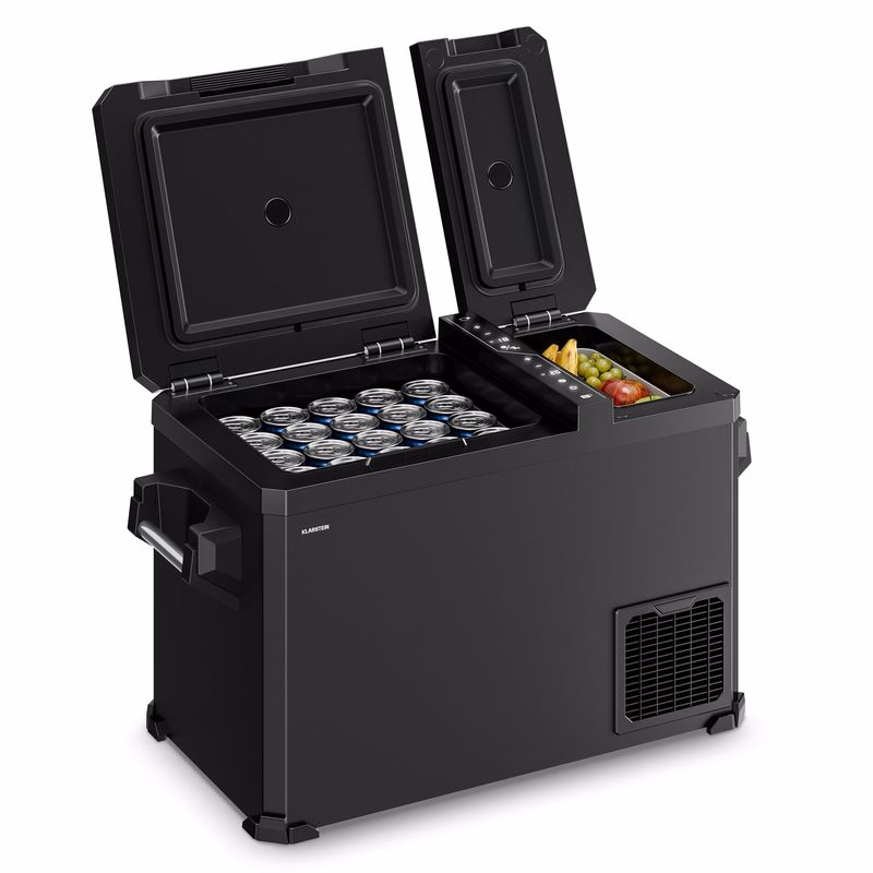 Klarstein Arctiq Duo chladiaci box | S kompresorom | 43 litrov | 58 plechoviek | -18 až 20 °C | Čierny | 78 cm