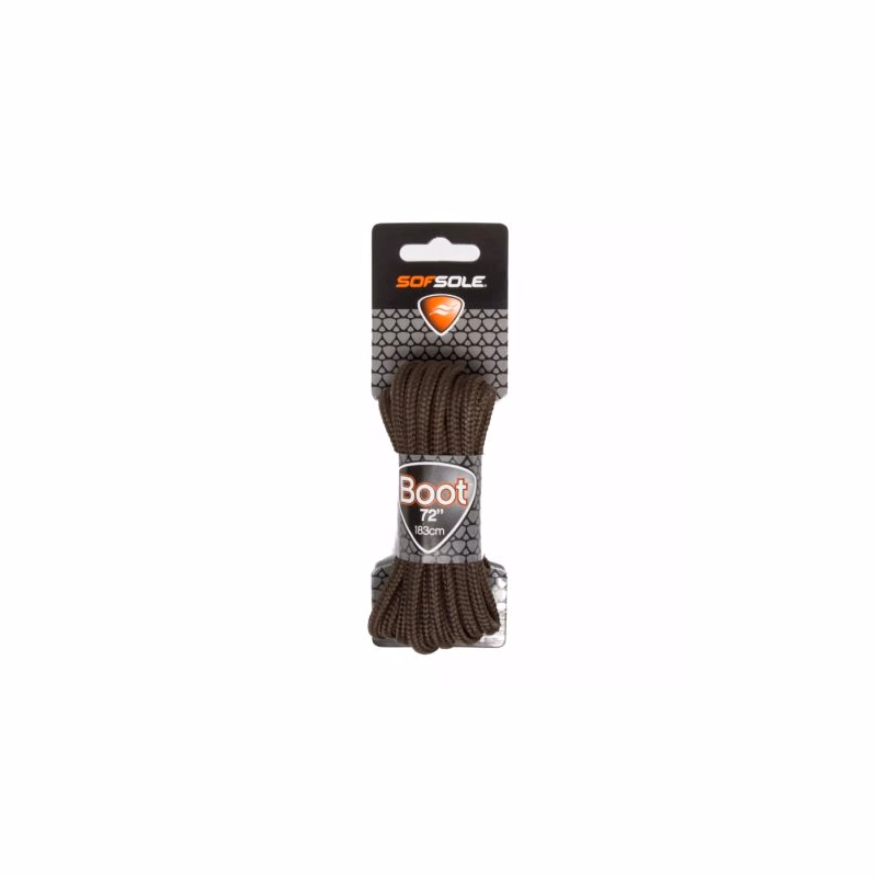 Šnúrky do topánok SOFSOLE LACES OUTDOOR 801980 DARK BROWN WAXED 183 CM