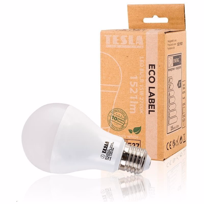 TESLA - LED BL271527-42, žiarovka BULB E27, 15W, 230V, 1521lm, 25 000h, 270
