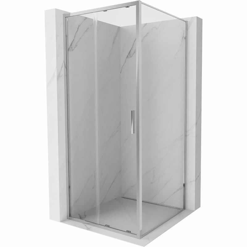 MEXEN/S - Exo sprchovací kút, posuvné dvere 90 x 90, transparent, chróm 8151-090-090-01-00
