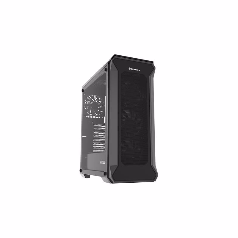 Počítačová skriňa Genesis IRID 505F/Midi Tower/Transpar./Čierna