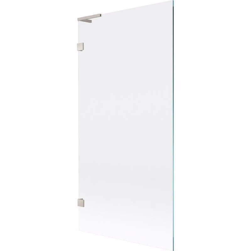 MEXEN/S - Lunar L vaňová zástena FIX 90 x 150, transparent, nikel kartáčovaný 897L-090-000-97-00