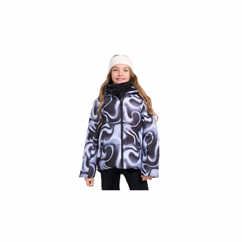 Dievčenská lyžiarska bunda 4F JUNIOR TECHNICAL JACKET F0826-4FJWAW25TTJAF0826-91A-MULTICOLOUR 1 ALLOVER
