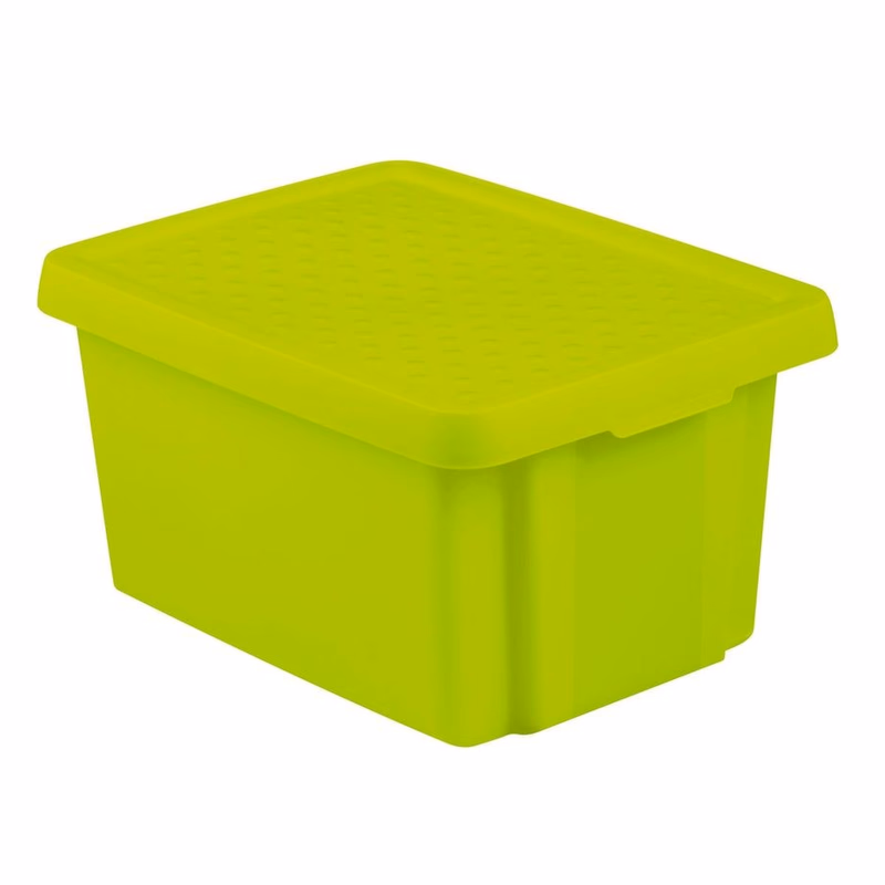 CURVER Úložný box ESSENTIALS 26l s vekom | zelená
