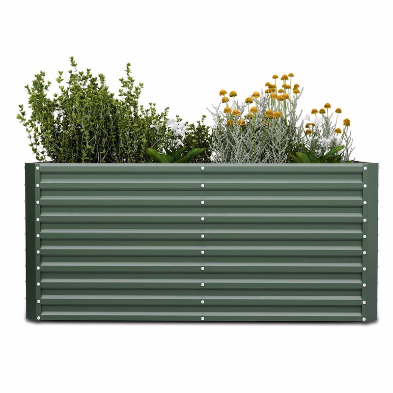 Blumfeldt High Grow Straight vyvýšený záhon, 1800 L, Ergonomický, Odolný voči poveternostným vplyvom, Otvorená základňa