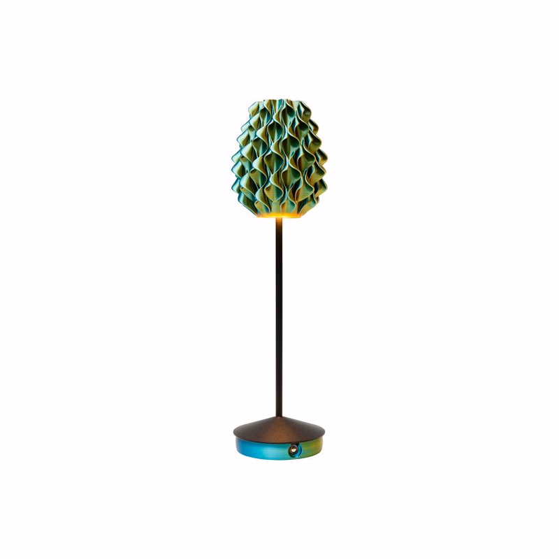 Swirl stolná lampa čierna